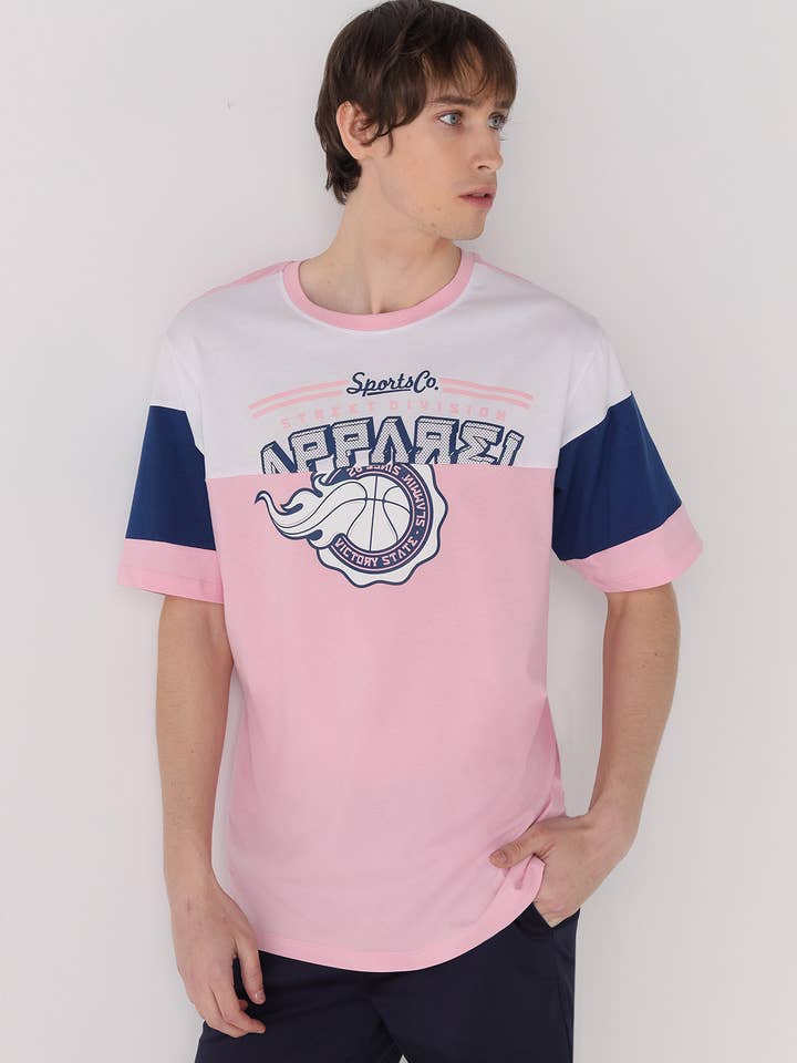 SIX VALVES - Short sleeve t-shirt with sport print for wholesale by PAUSANT SHOP ONLINE