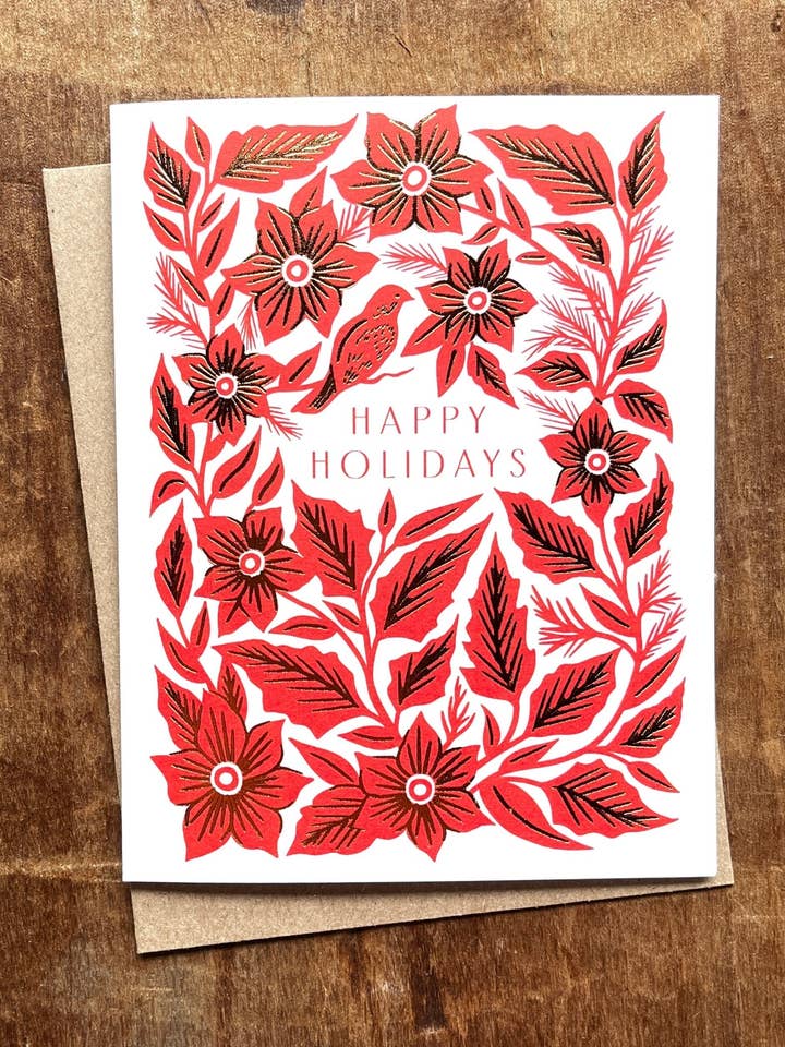 "Happy Holidays," Holiday Card for wholesale by Katharine Watson