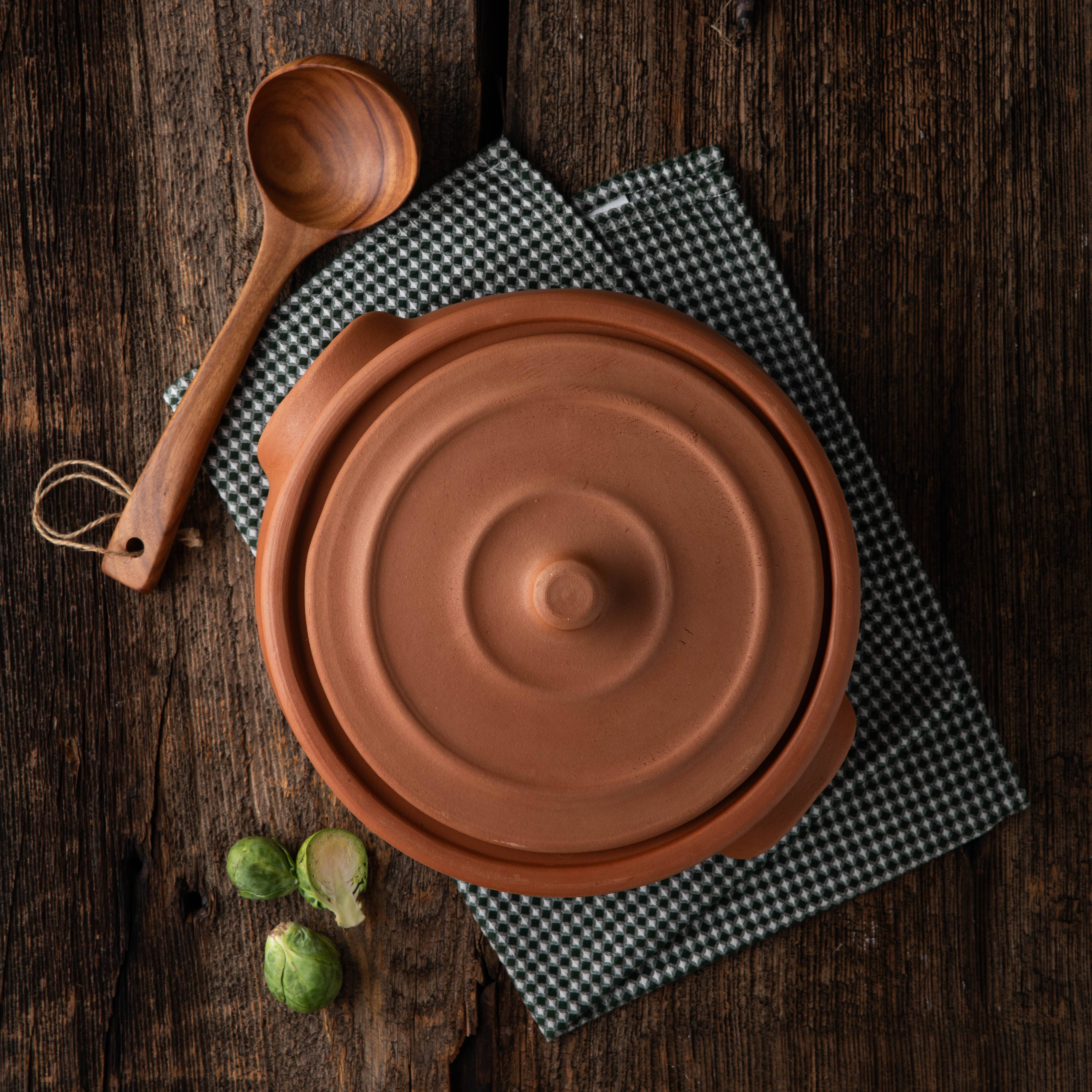 Hakan - Wholesale Cooking Pot - Hakan Suphan Handmade Clay Cooking Pot with Lid, Unglazed 11