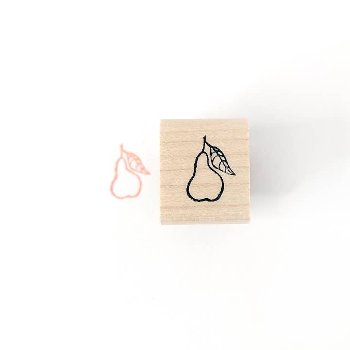 Pear Mini Stamp for wholesale by Peppercorn Paper