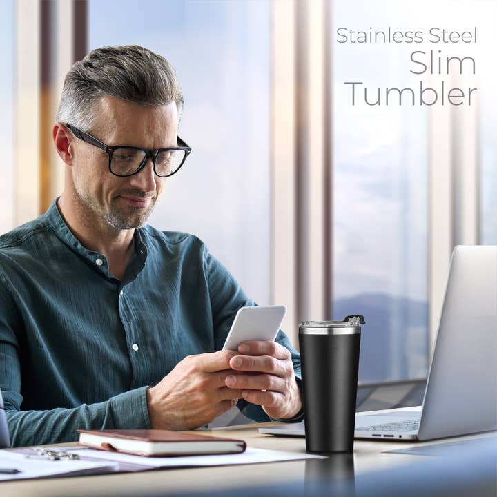 SipX - Wholesale Coffee/Tea Cup - Triple-Insulated Coffee Tumblers - 16oz, Stainless Steel