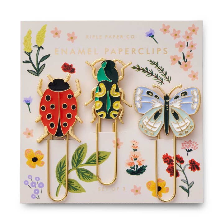 Curio Enamel Paper Clip Set for wholesale by Rifle Paper Co.