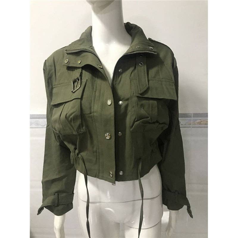 Plush Looks – wholesale Leather jacket – Women′s – Ladies Biker Jacket Cropped Top3