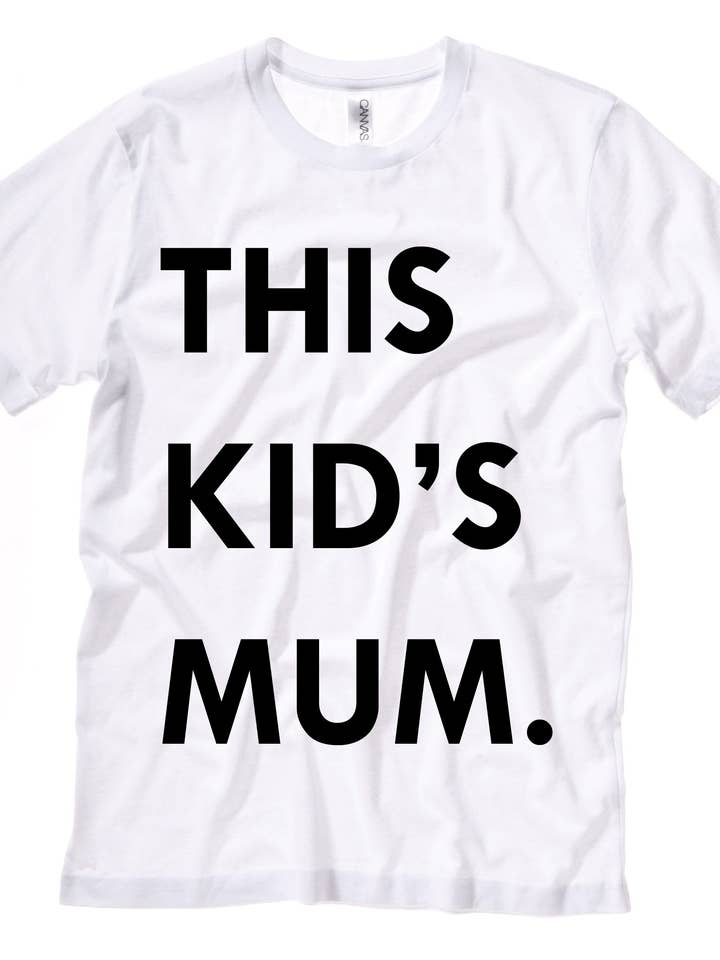 THIS KID SUPPLY CO. - T-shirt Mum pour enfant - Noir sur blanc (tailles adultes) pour la vente par This Kid Clothing Co.