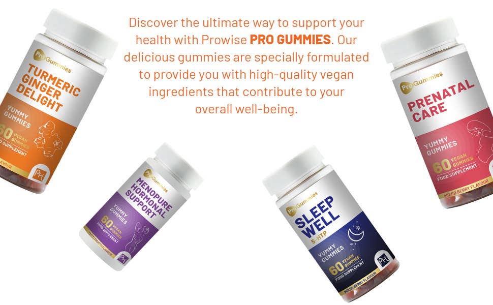 Prowise Healthcare - Wholesale Oral Supplement/Vitamin - Turmeric and Ginger Gummies | 60 Vegan Pro Gummies7