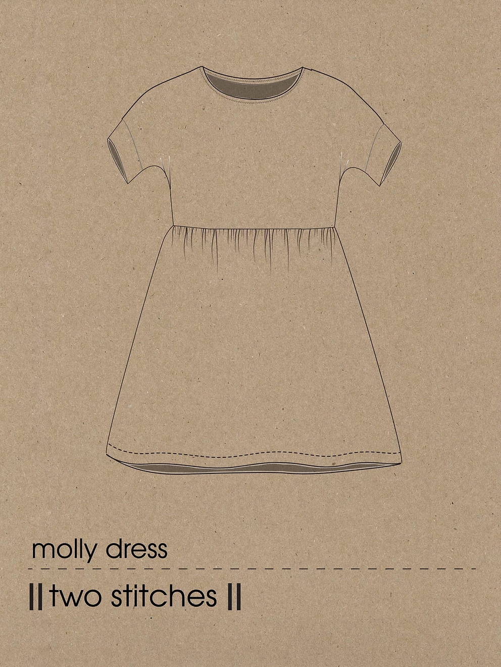 Two Stitches Patterns – wholesale Craft sewing kit – Molly Dress - Sewing Pattern for Childrenswear3