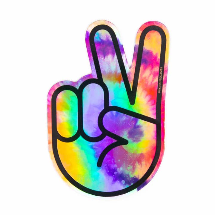 Batikk Hippie Fredstegn Holografisk Klistermærke for engroshandel hos Ski House Games