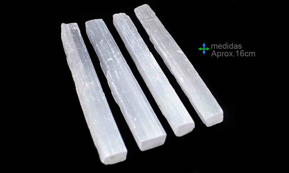 Esoterica Arte - Wholesale Spiritual Stone/Crystal - Selenite Sticks 16 Cm Raw Natural (5 units)0