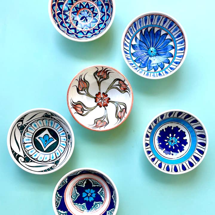 Tigela de cerâmica Iznik 15cm por atacado de Melek&Maya