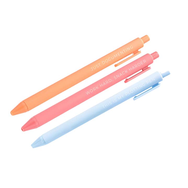 Snack and Scheme Pen collection for wholesale by Creativien Studio