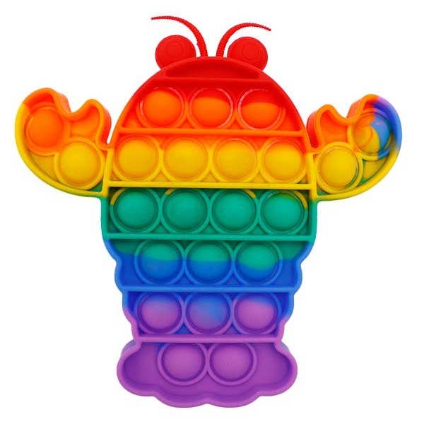 Assorted Lobster Rainbow Push Pop Sensory Toy for wholesale on Faire