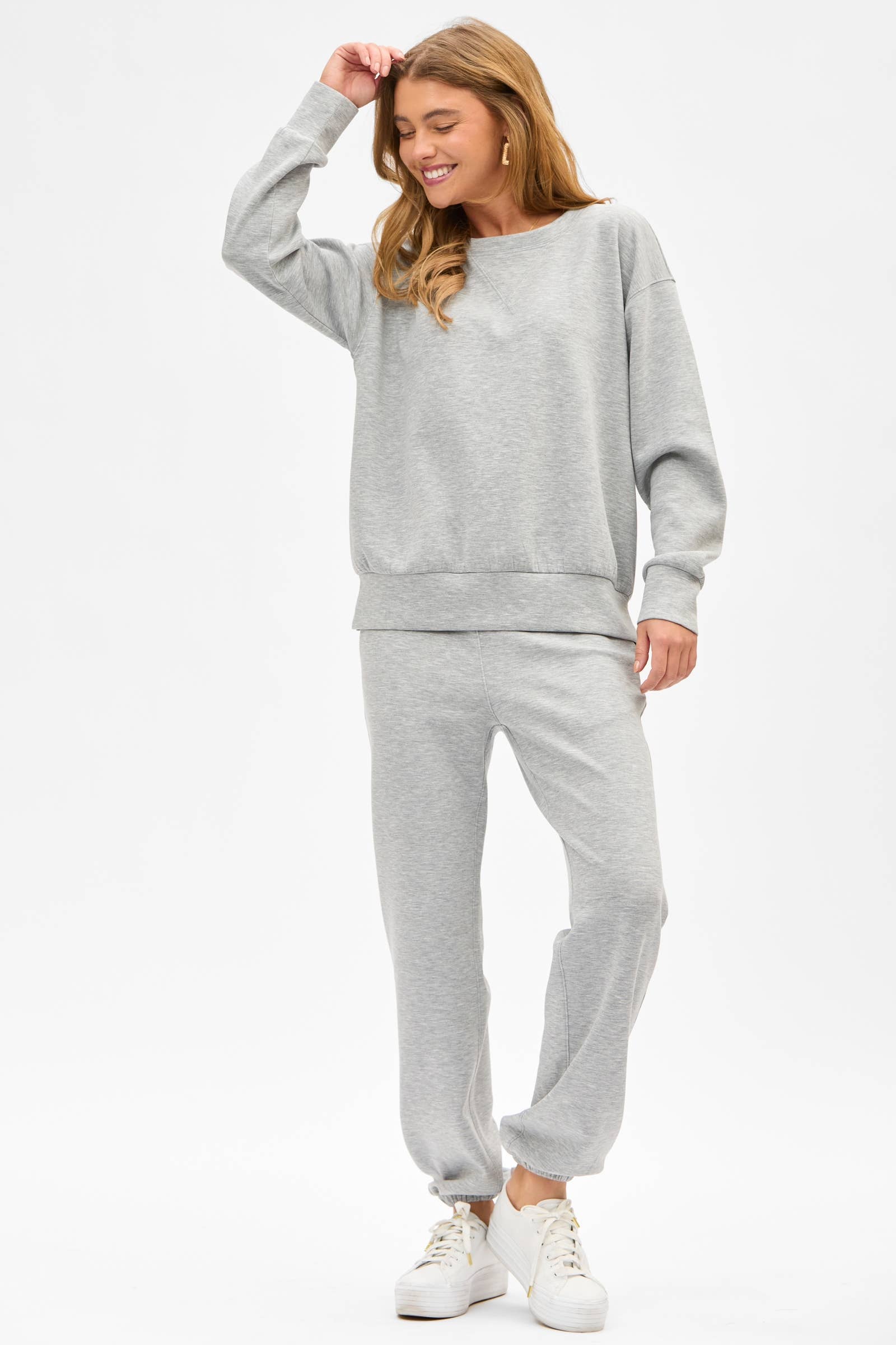 Dear Scarlett - Wholesale Lounge Set - Women's - Crew Neck Pullover + Jogger Set TRVSET-MALIBU16