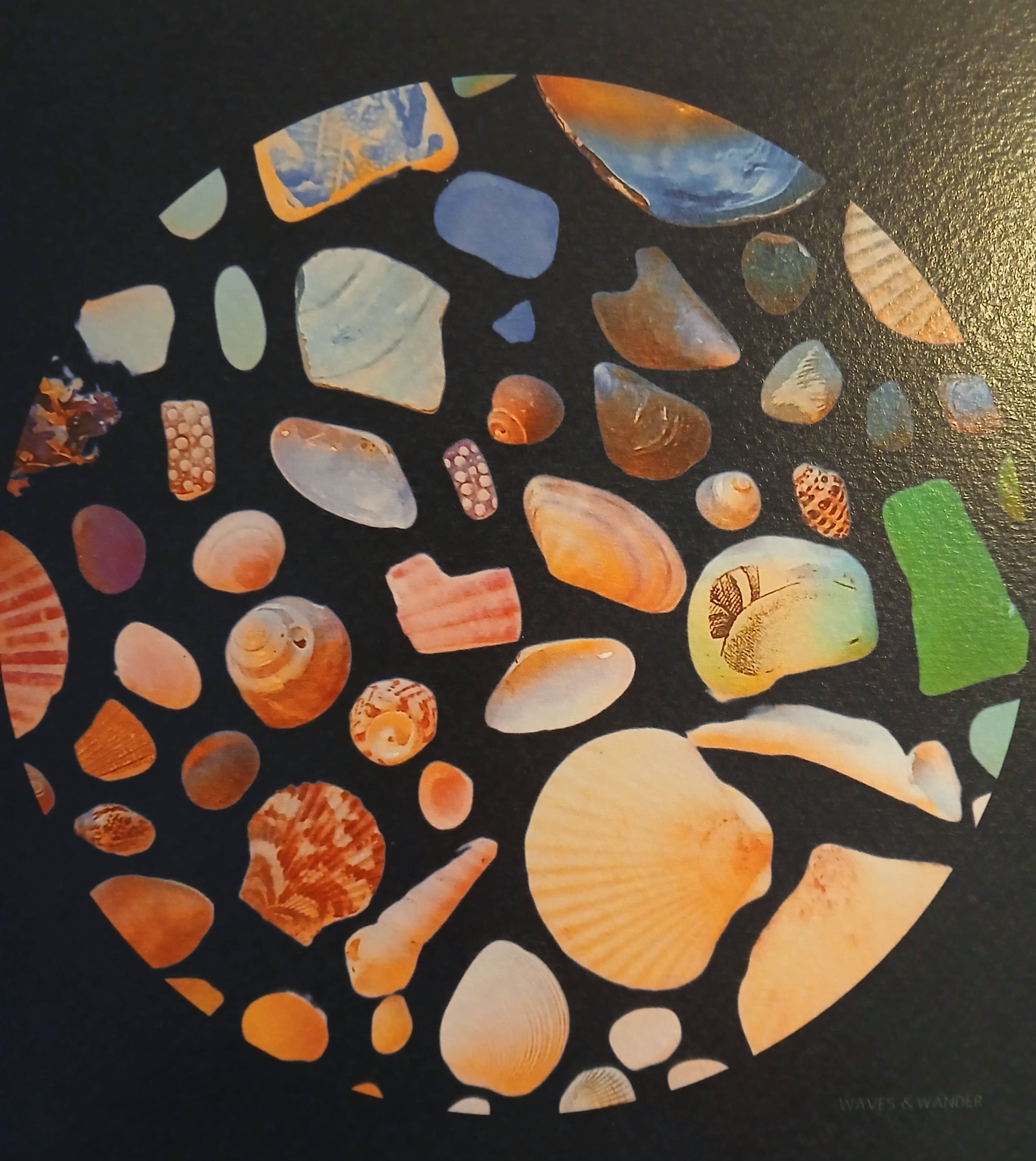 Waves & Wander - Wholesale Art Print - Shell Art Print - Coastal Colours - 10 x 10  2