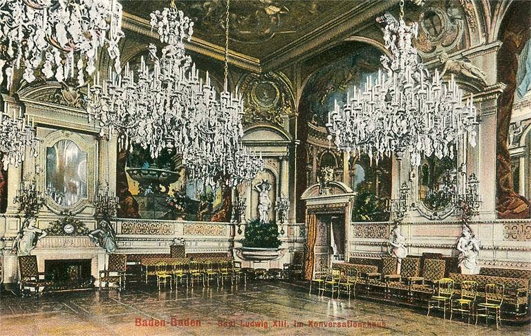 Found Image Press - Wholesale Ansichtkaart - Ansichtkaart MF-324 Paleisinterieur, Baden-Baden, Duitsland0