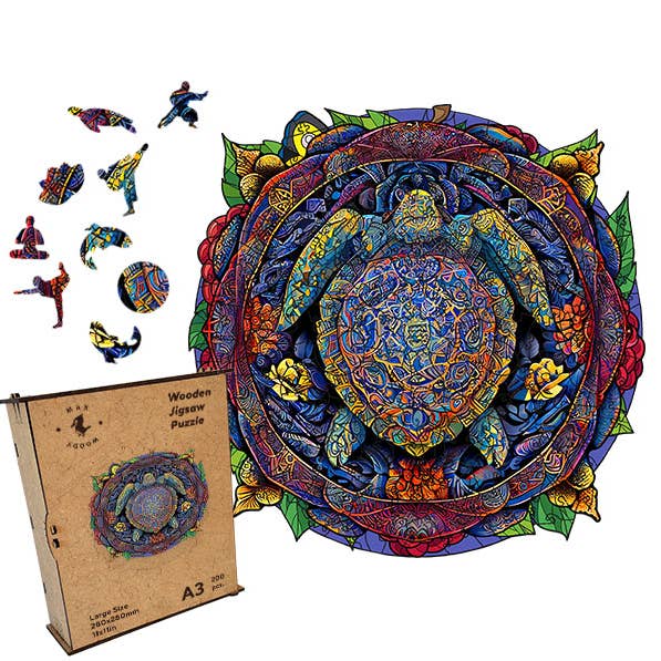 Wood Jigsaw Puzzle For Adults & Kids Turtle L Size 200 pcs for wholesale by Max Woody™