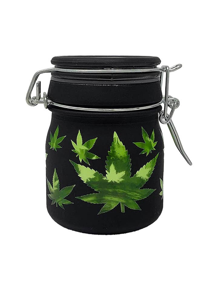 Mellemstor lufttæt glasopbevaringskrukke (grøn mat finish) - 5 oz for engroshandel hos Ted Miller Innovation