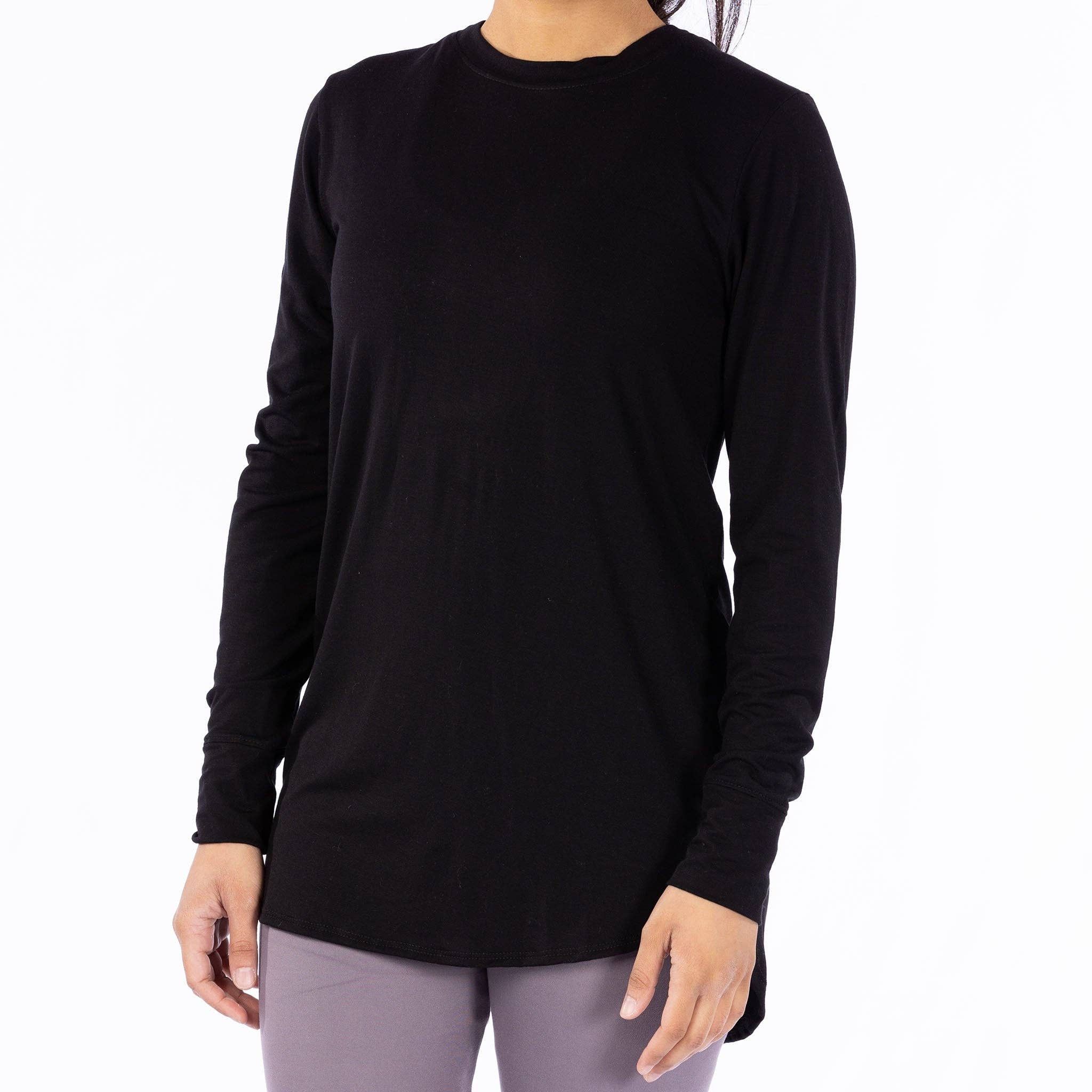 Izza Active - Wholesale Athletic Top - Women's - Bamboo Soft Casual Top | Long Shirt0