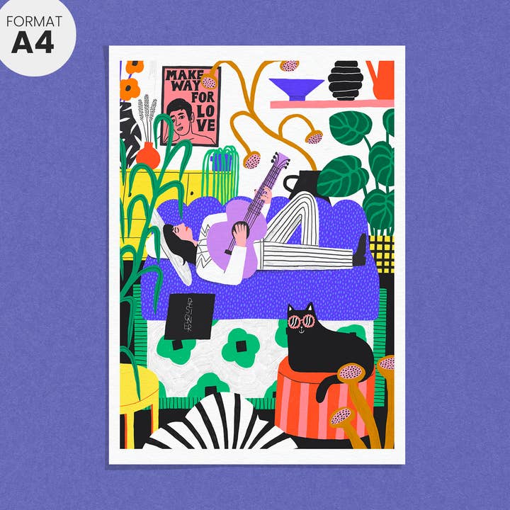 A4 POSTER - MAKE WAY FOR LOVE - A410 for wholesale by Dans Les Dents