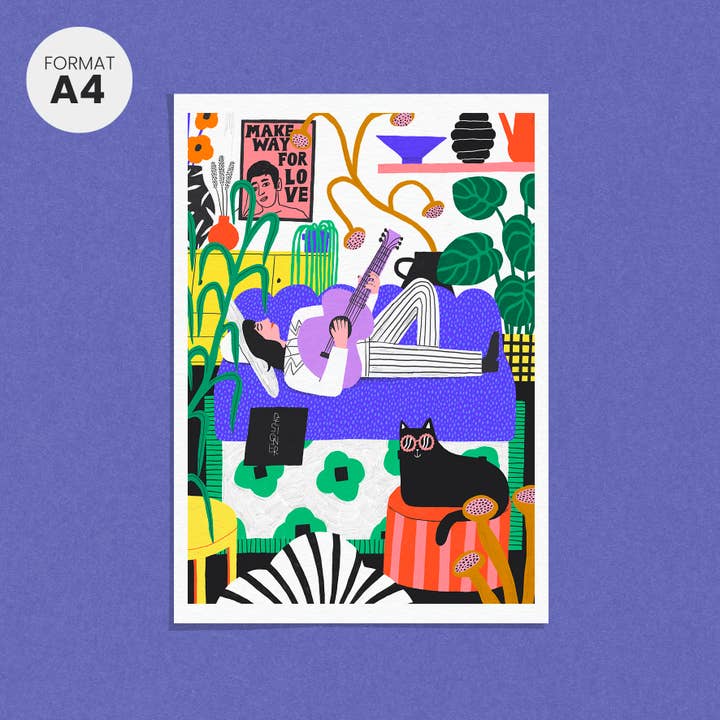 A4 POSTER - MAKE WAY FOR LOVE - A410 for wholesale by Dans Les Dents