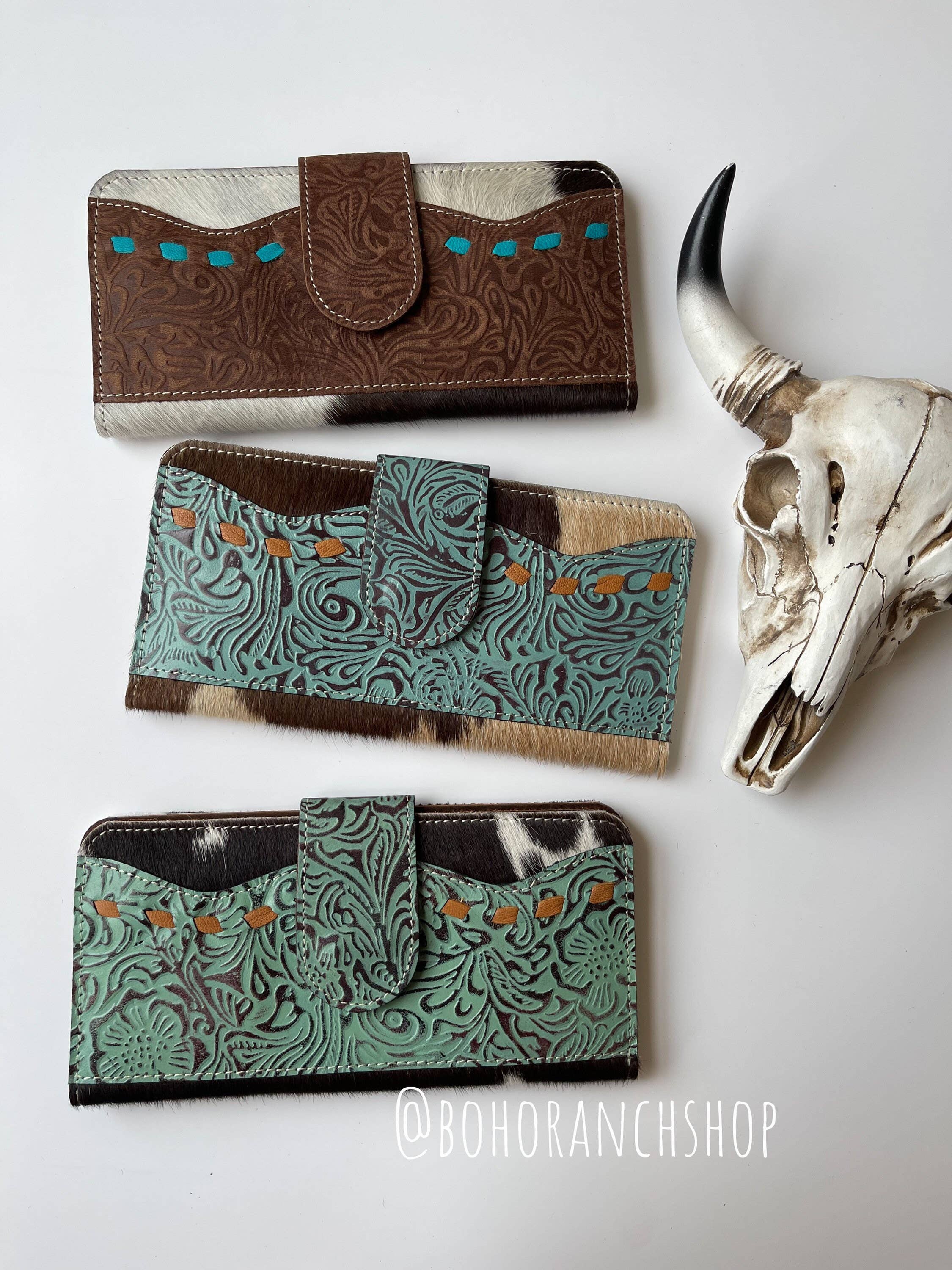 Boho Ranch Shop - Wholesale Wallet - Women's - Western Floral Leather Tooled Wallet9