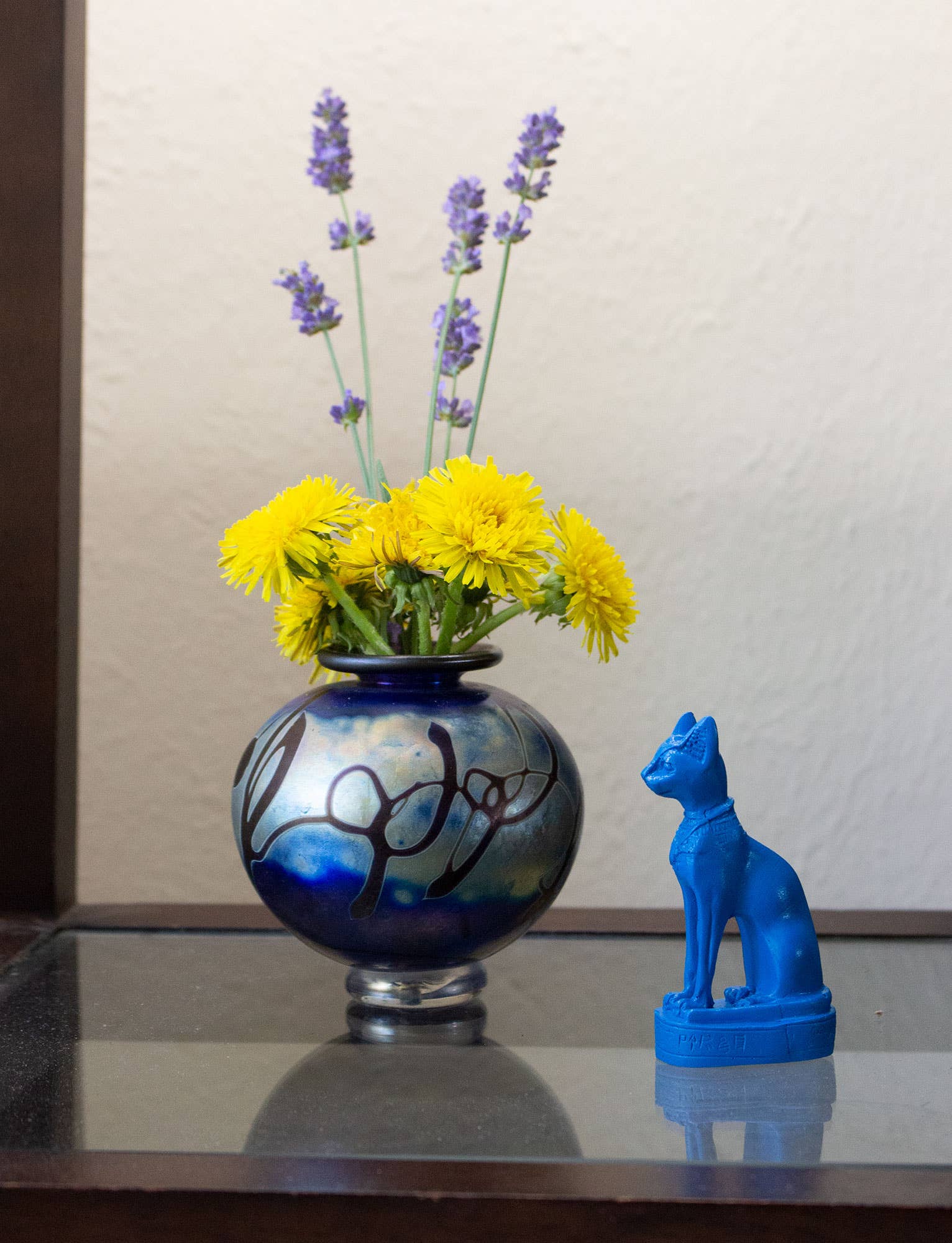 Discoveries, Inc. - Wholesale Decorative Figurine - Bastet Cat Statue Blue - Small 3" - Egyptian Goddess2