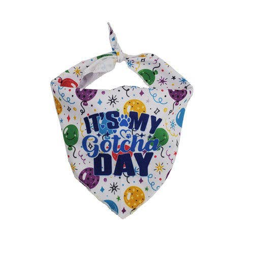 Barker's Bowtique - Wholesale Pet Bandana - Dog - It's My Gotcha Day Dog Bandana - single sided