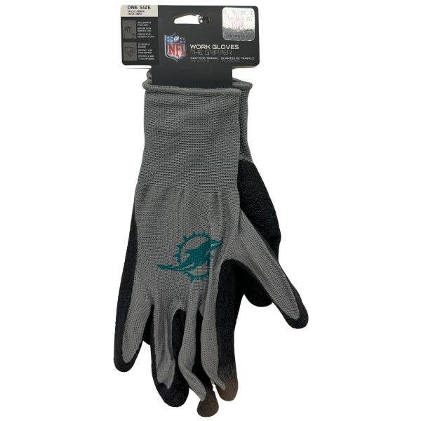 Miami Dolphins Gloves - Team GRIPPER Gloves for wholesale by St. Louis Wholesale LLC