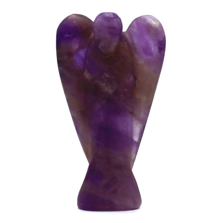 Hand Carved Gemstone Angel - Amethyst for wholesale by AW Artisan