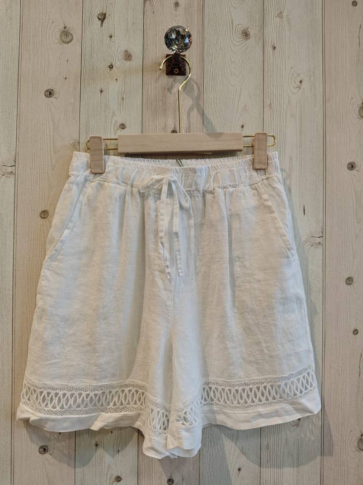 Linen & More - Wholesale Shorts - Women's - REF 17761 SHORTS LACE 100% LINEN