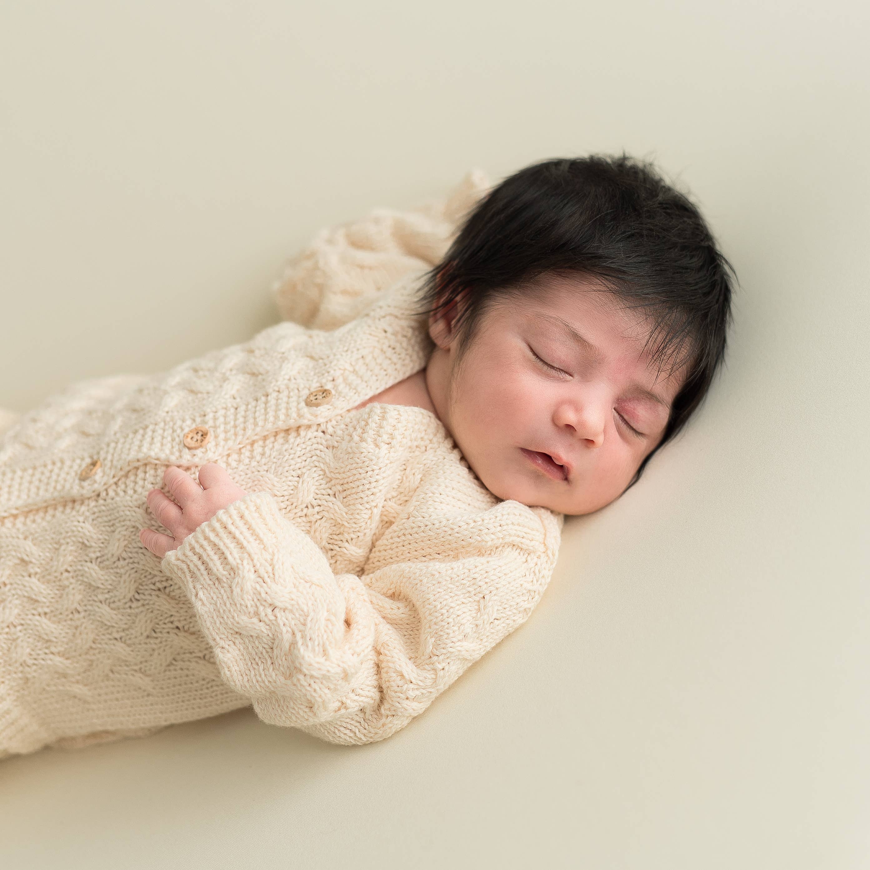 micu micu - Wholesale Top & Pant Set - Baby - Set of jacket and pant cable knit ecru1