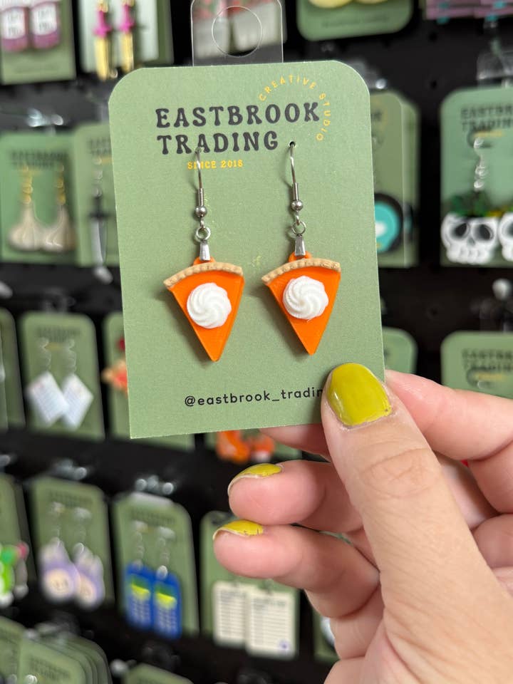 Pumpkin Pie Earrings for wholesale by Eastbrook Trading