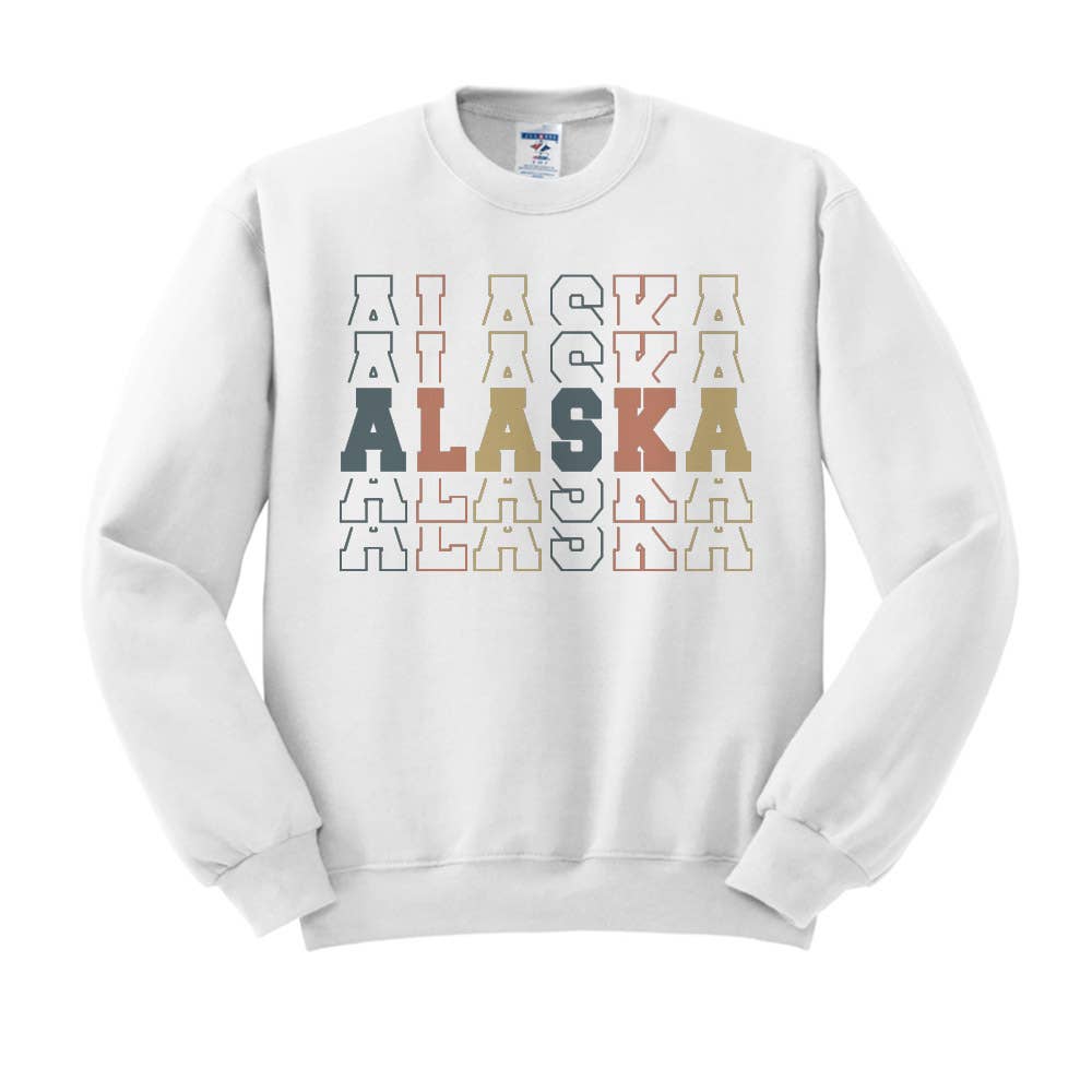 DaisyChainDesignCo - Vendita all'ingrosso Felpa stampata - Donna - Felpa girocollo retrò Alaska5