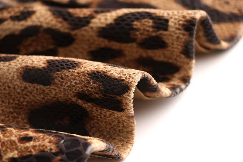 Multi-farvet BL095 Elegant Leopard Blazer: Slank, Stilfuld, Elegant for engroshandel på Faire11