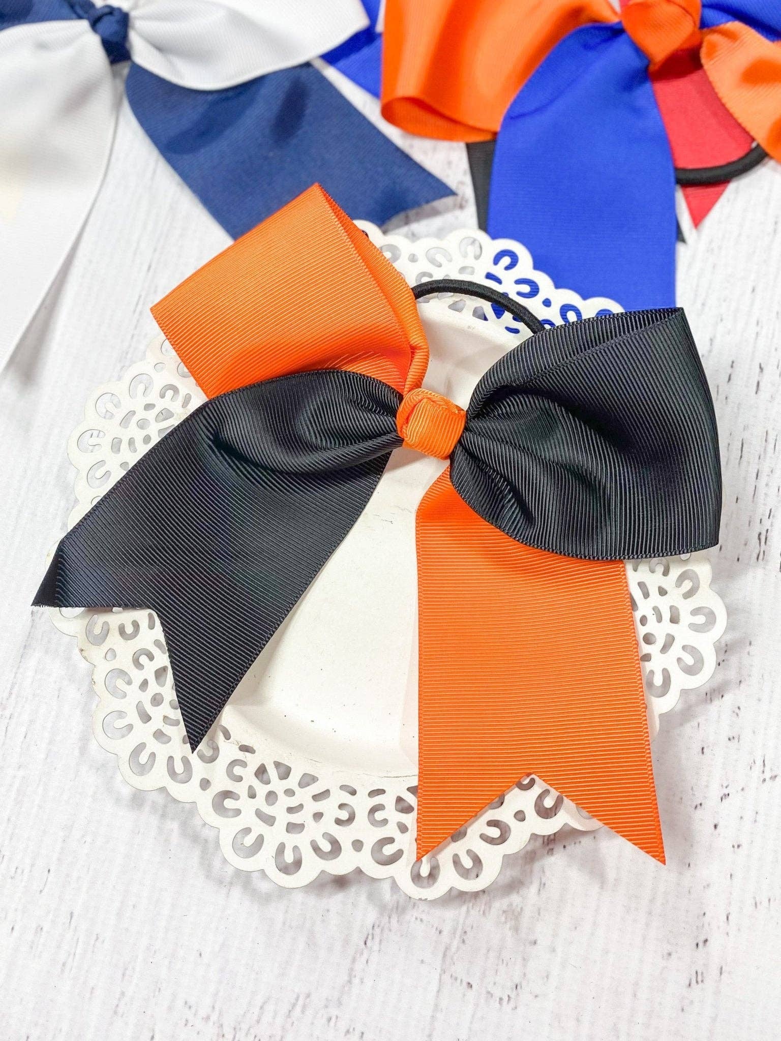 The Hair Bow Company - Wholesale Hair Bow - Kids - School Spirit Cheer Bows - Pony O - 6"11