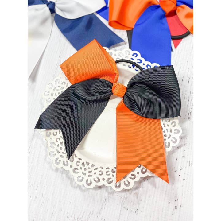 The Hair Bow Company - Wholesale Hair Bow - Kids - School Spirit Cheer Bows - Pony O - 6"11