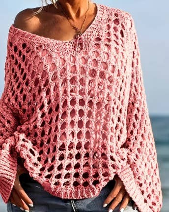 Rosa Clothing - Wholesale Swim Cover Up - Women's - Sexy Cut-Out Knitted Beach Cover-Up1