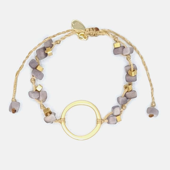 Pretty Pink Eco-Jewellery – wholesale Beaded bracelet – Dainty Tagua Bracelet2