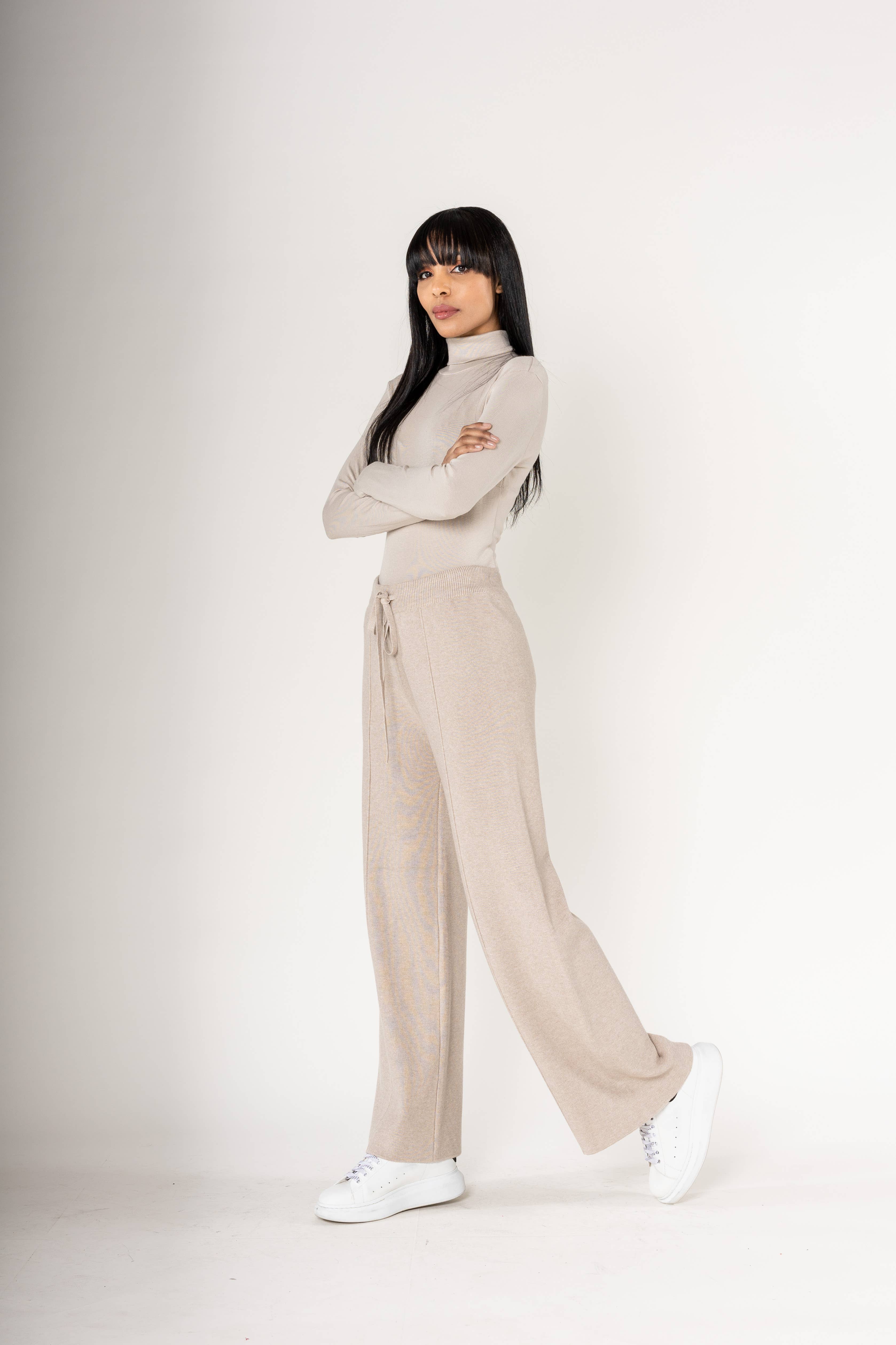 Nina Carter – Engroshandel Bukser - Dame – F025 Flared Cocooning Comfort-strikbukser13