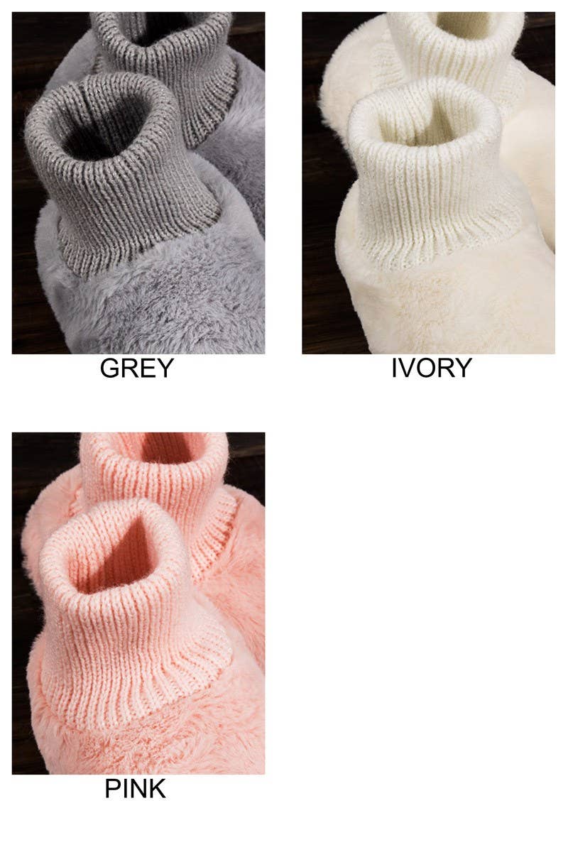 Urbanista - Wholesale Slippers - Women's - Metallic Ribbed Fur Slippers 3