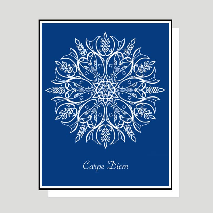New Wing Studio – Großhandel Briefpapier-/Postkarten-Set – Carpe Diem (Nutze den Tag ~ Hidden Word Mandala)