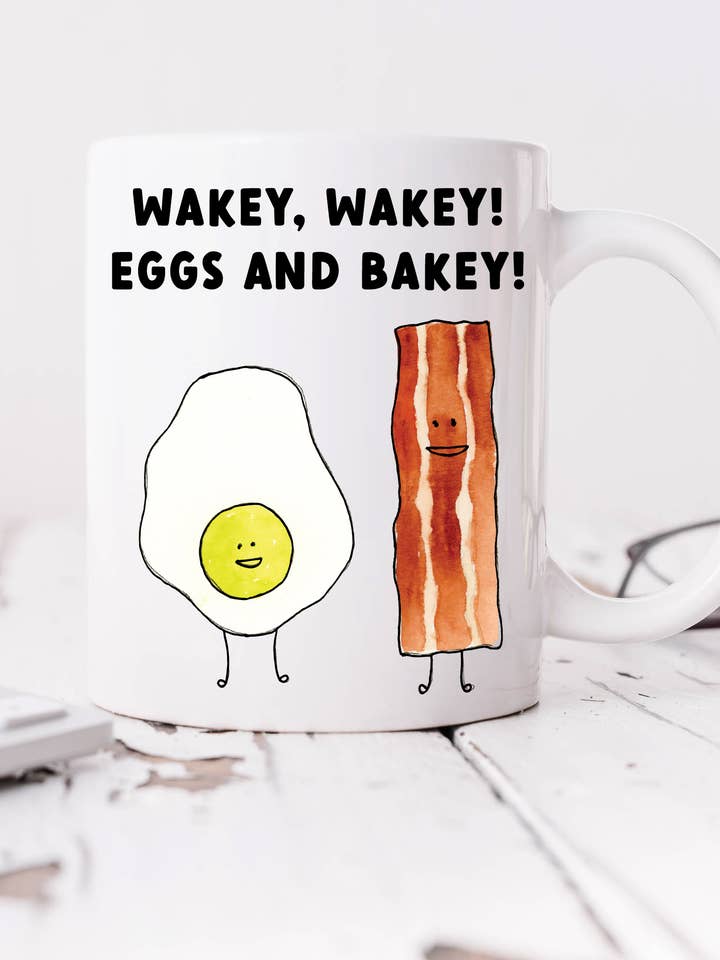 Wakey Wakey Mug for wholesale by Krafty Inc