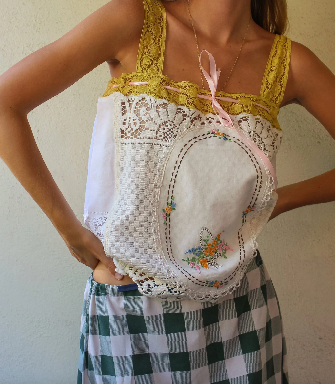 Soleil et Amis - Wholesale Blouse - Women's - the Annabelle top - Handmade Vintage Upcycled Tanktop3