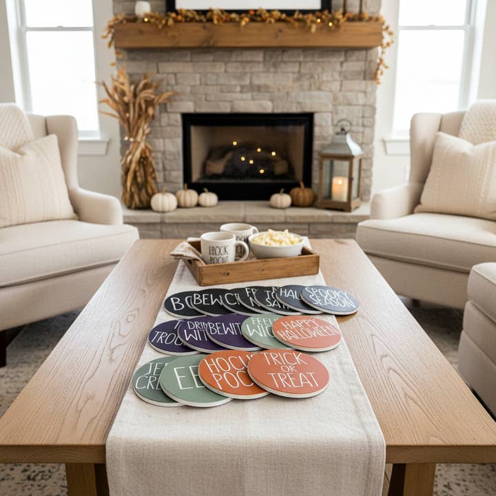 Gia Roma - Wholesale Onderzetters - Chinoiserie Halloween Onderzetters, Luxe Herfst Huisdecoraties20