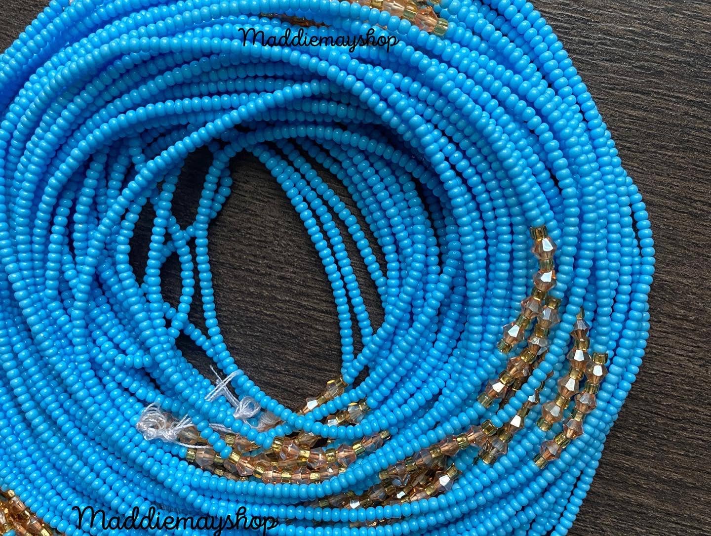 MaddieMayShop - Wholesale Beads - Preciosa Czech Beads- Wholesale WaistBeads with crystals 40"- 50"13