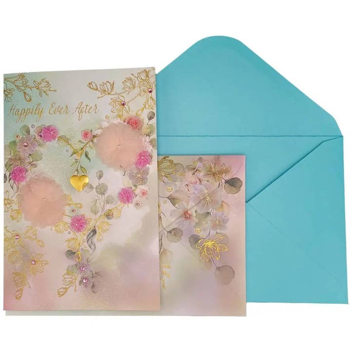 Heart Wreath Collector's Edition Wedding Card for wholesale by NIQUEA.D