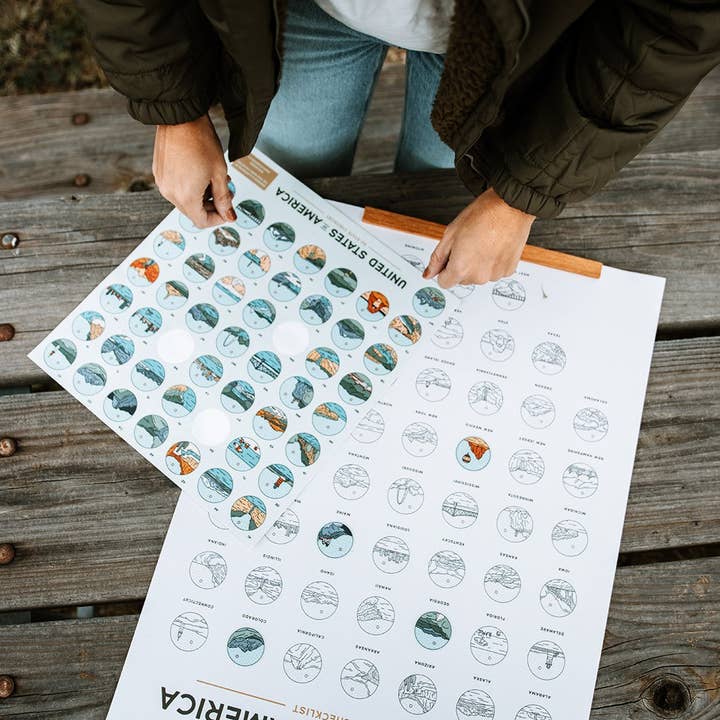 The XPLR More Collective - Wholesale Poster - 50 States Checklist Poster2