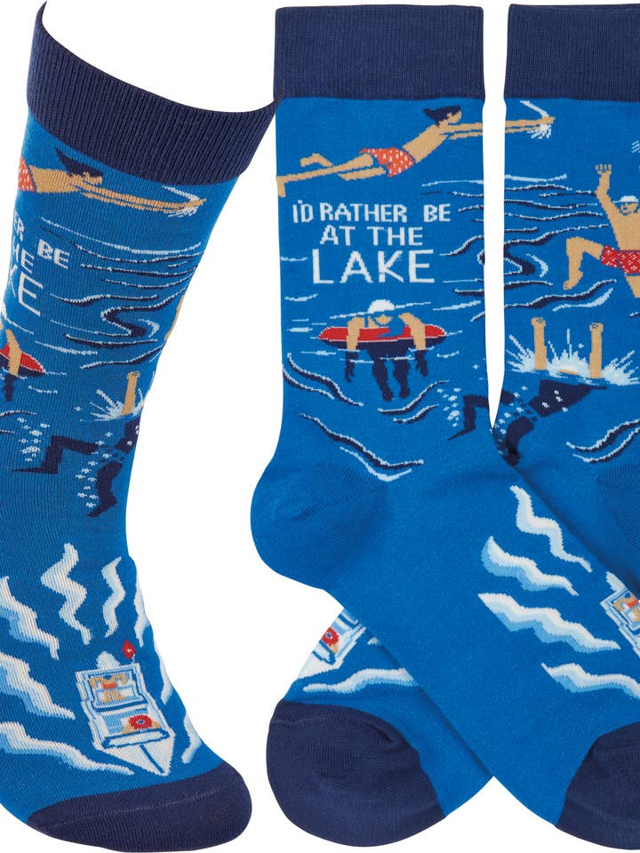 I'd Rather Be At The Lake Socks and other Purchase Wholesale freaker. Free Returns & Net 60 Terms on Faire trending on Faire.