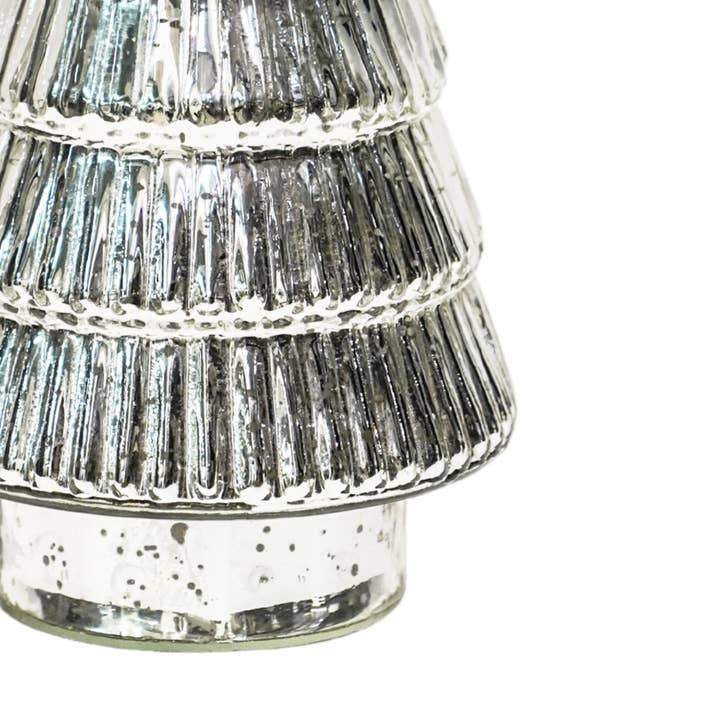 Ivyline - Wholesale Christmas Decoration - Ivyline Festive Tabletop Decor, Juniper Silver Glass Tree4