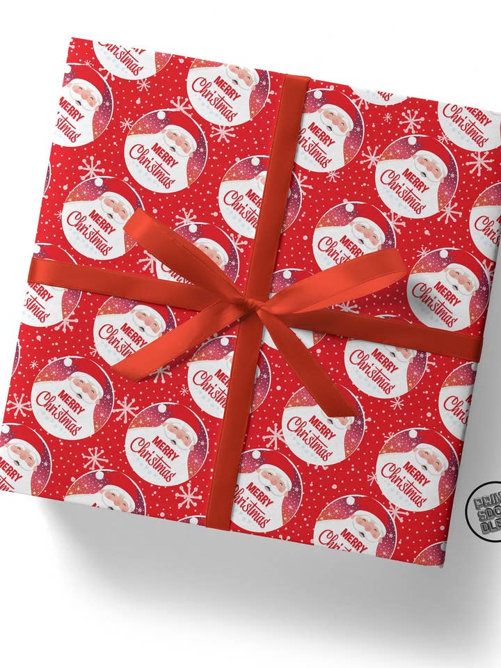 Vrolijk Kerstcadeau Inpakpapier - Platte Vellen voor wholesale door Sweary Card Lady