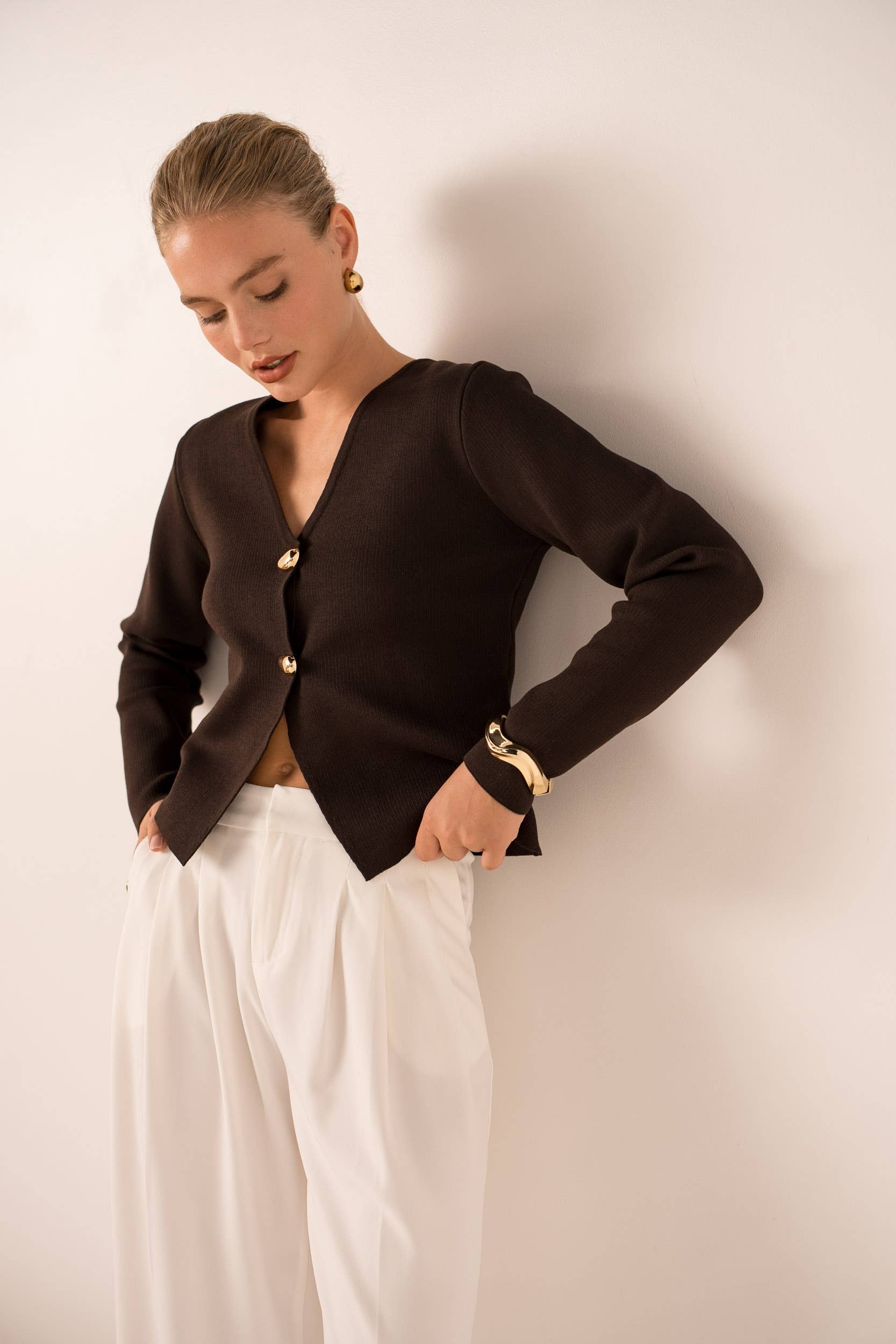 LUCCE - Wholesale Cardigan - Women's - Knitted cardigan - CA222022